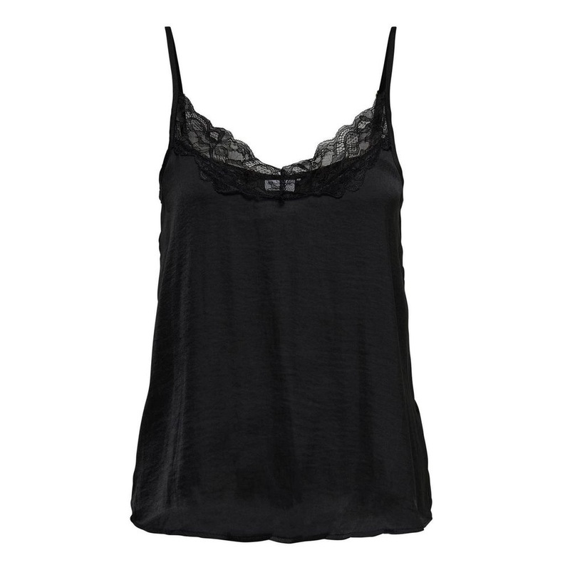 Jacqueline De Yong Black Polyester Tank Top