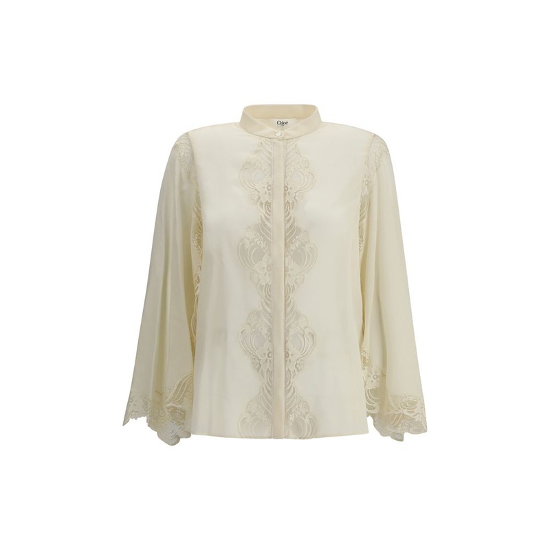 Chlo Silk georgette and lace Blouse