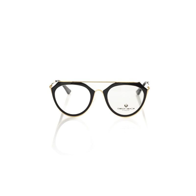 Frankie Morello Aviator-Style Chic Eyeglasses with Gold Accents
