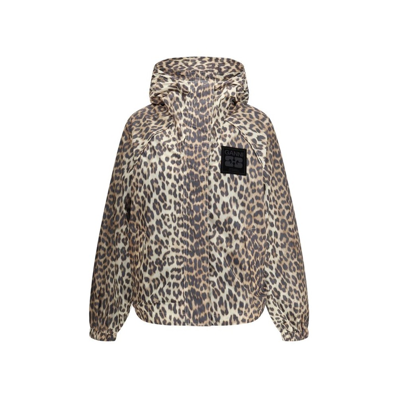 Ganni Leopard raincoat Jacket|L/XL