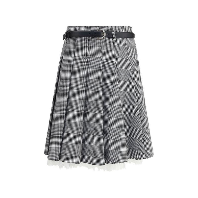 Self-Portrait Prince of Wales print Miniskirt