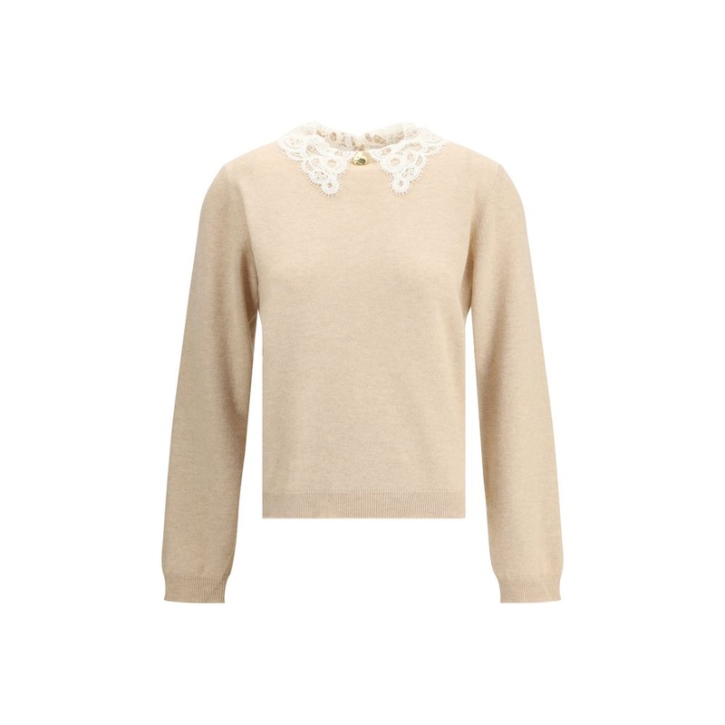 Fabiana Filippi Lace collar Sweater