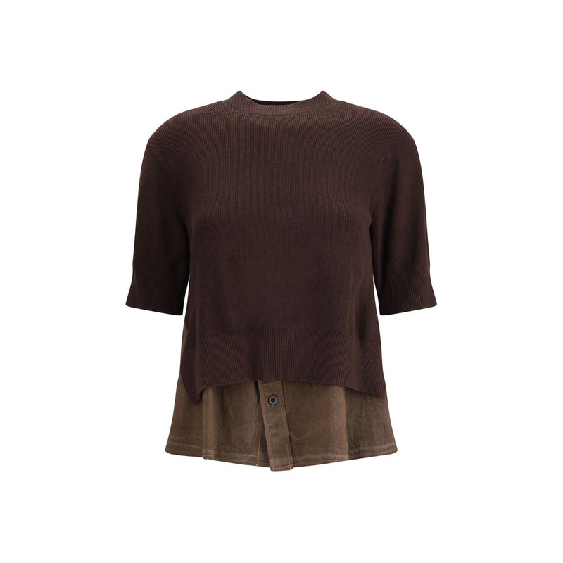 Sacai Denim detail Sweater|2