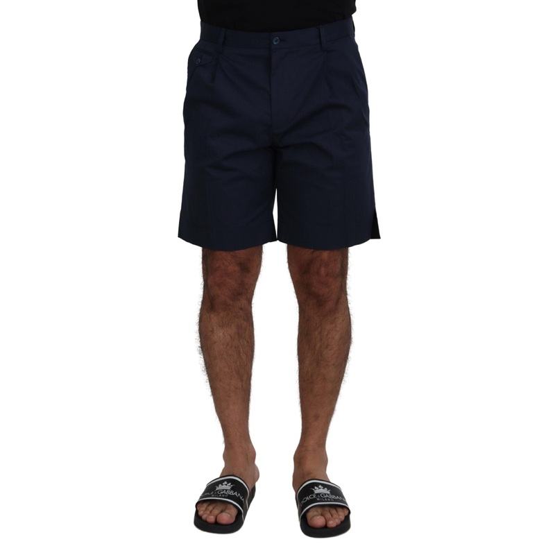 Dolce & Gabbana Blue Chinos Cotton Stretch Casual Shorts