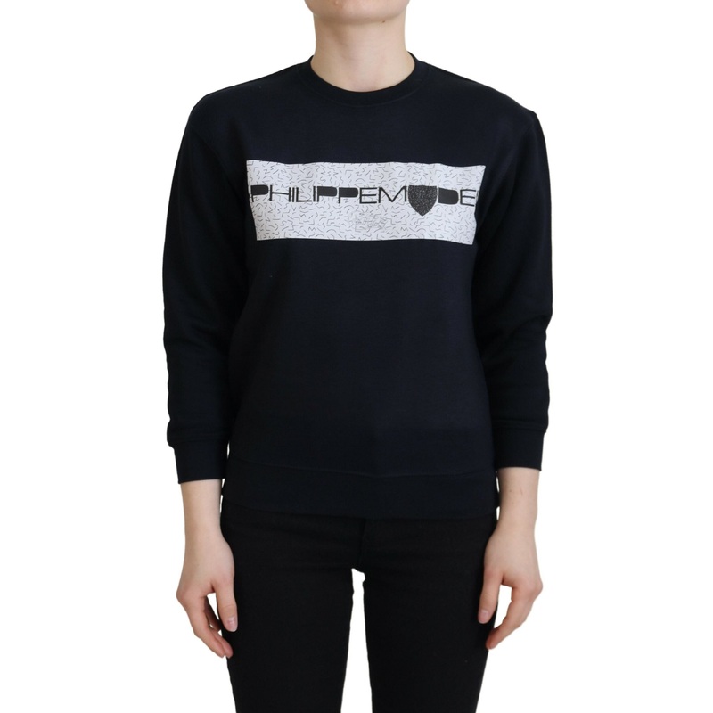 Philippe Model Black Printed Long Sleeves Pullover Sweater