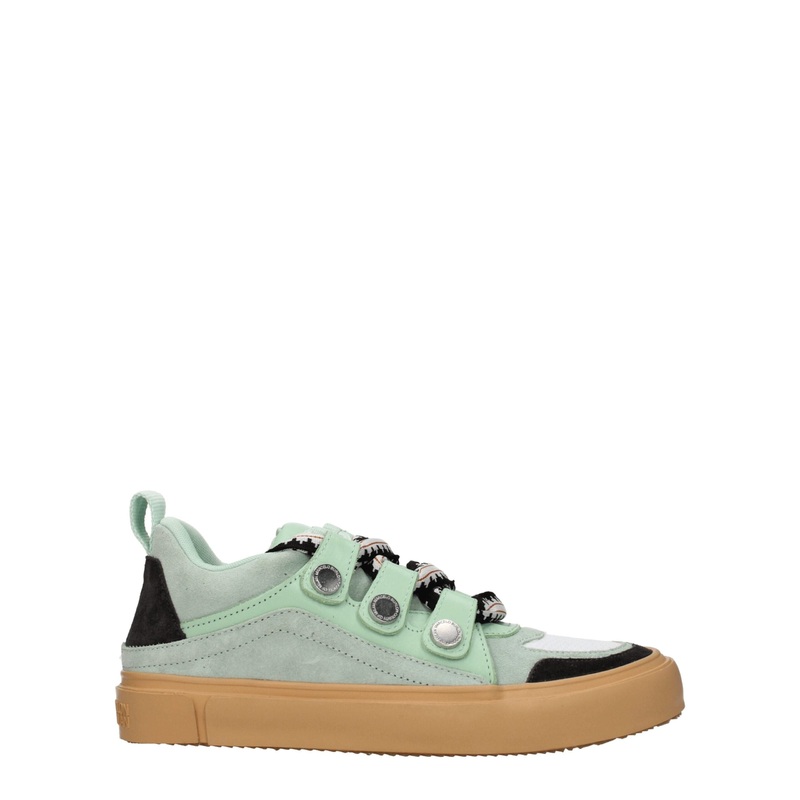 Marcelo Burlon Green Leather Low Tops