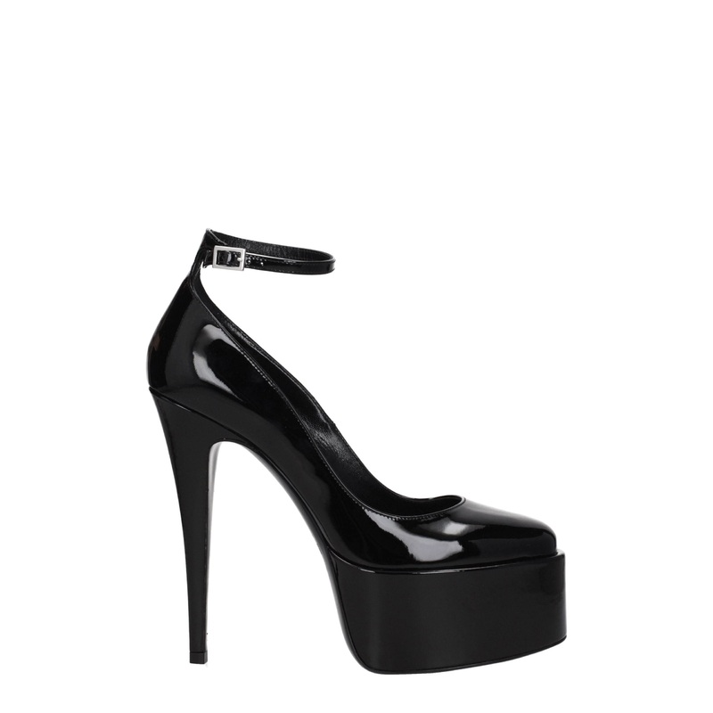 Paris Texas Black Leather Platforms Pumps