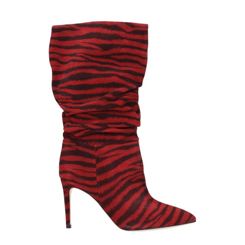 Paris Texas Red Leather Ankle Boots