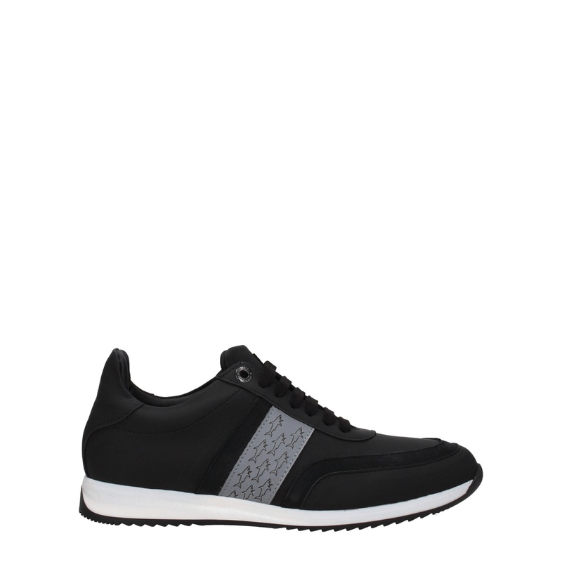 Paul & Shark Black Leather Athletic Sneakers