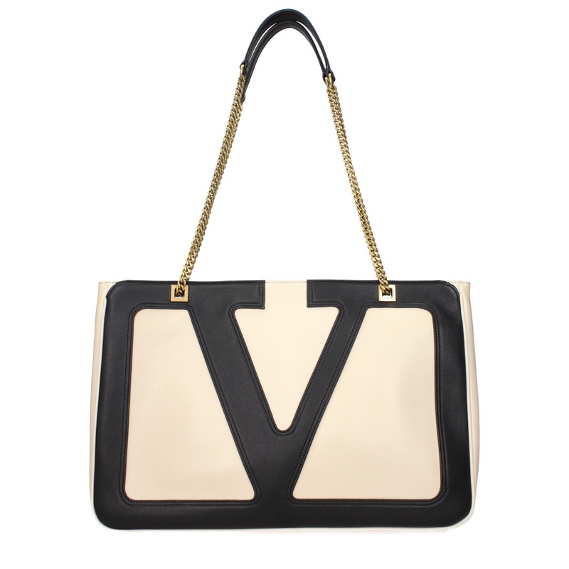 Valentino Garavani Beige Leather Shoulder Bags