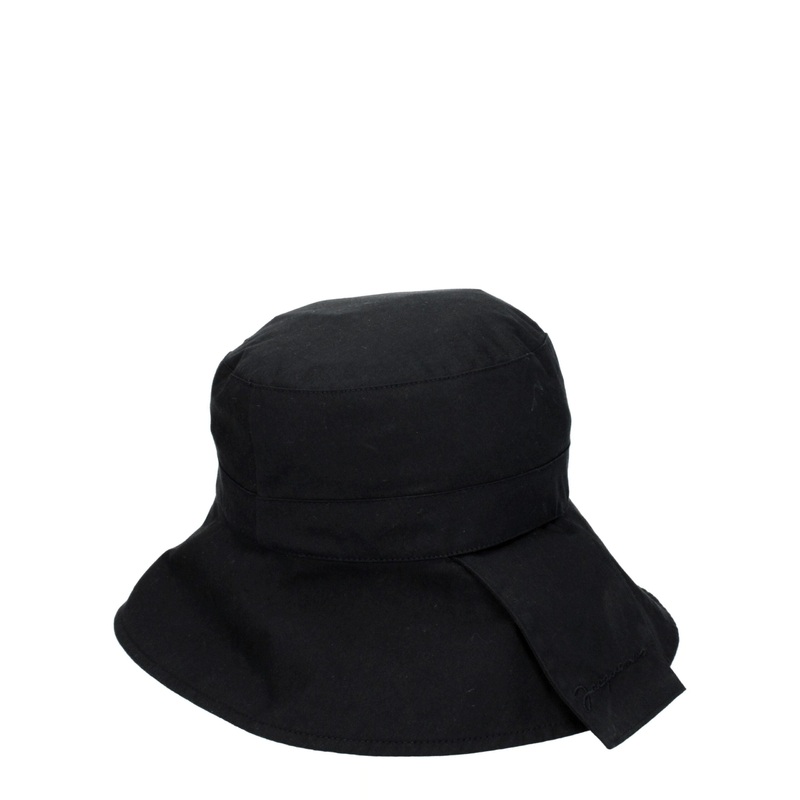 Jacquemus Black Cotton Bucket Hats
