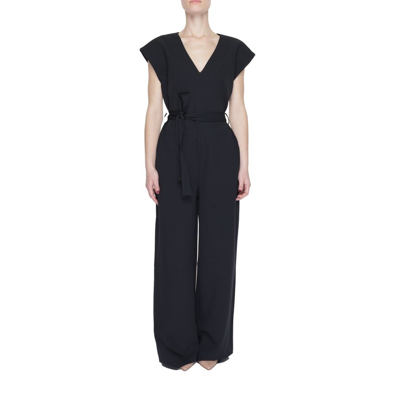 Vila Clothes Black Polyester Jumpsuit