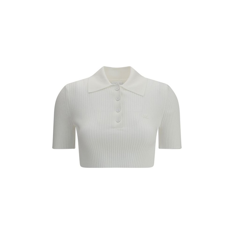 Courrges Cropped Polo Shirt|M