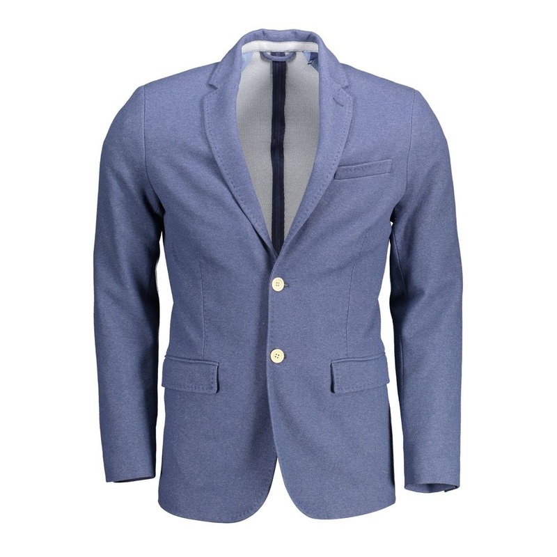 Gant Blue Cotton Men Jacket|IT46 | S|IT48 | M|IT52 | XL
