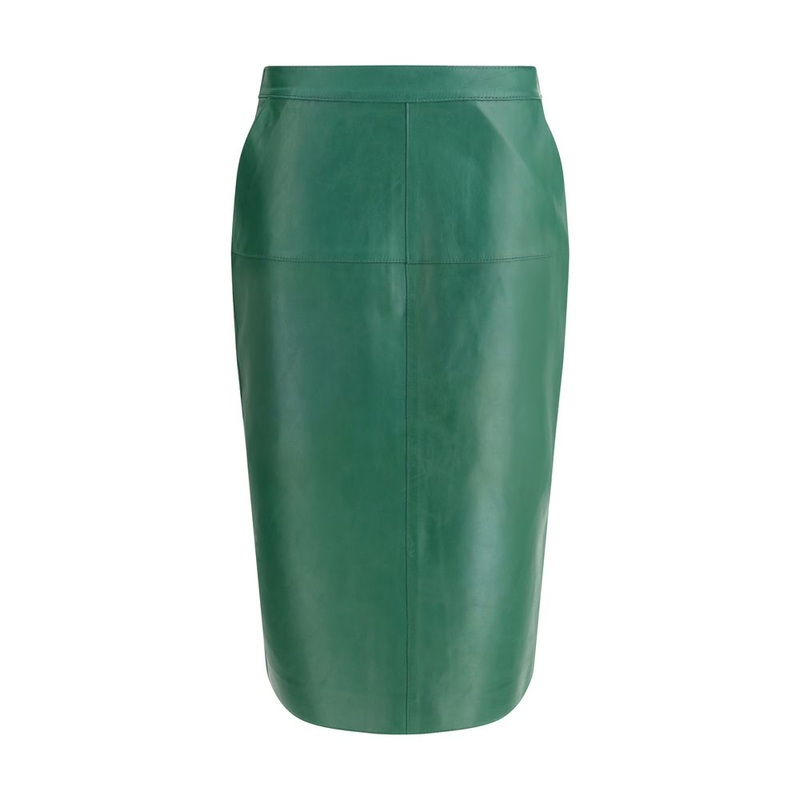 P.A.R.O.S.H. Leather midi Skirt