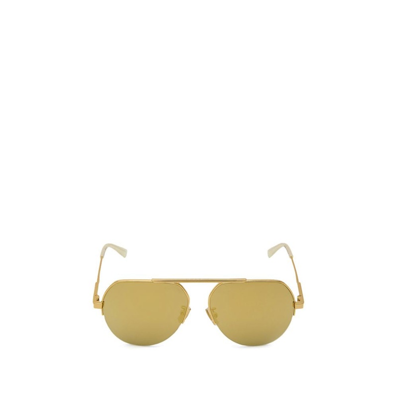 Bottega Veneta Gold Metal Sunglass