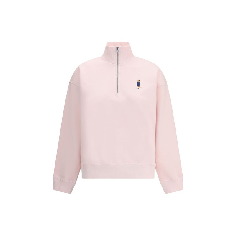 Maison Kitsun Dressed Fox high neck and zip Sweatshirt