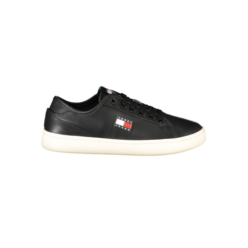 Tommy Hilfiger Black Leather Women’s Sneaker