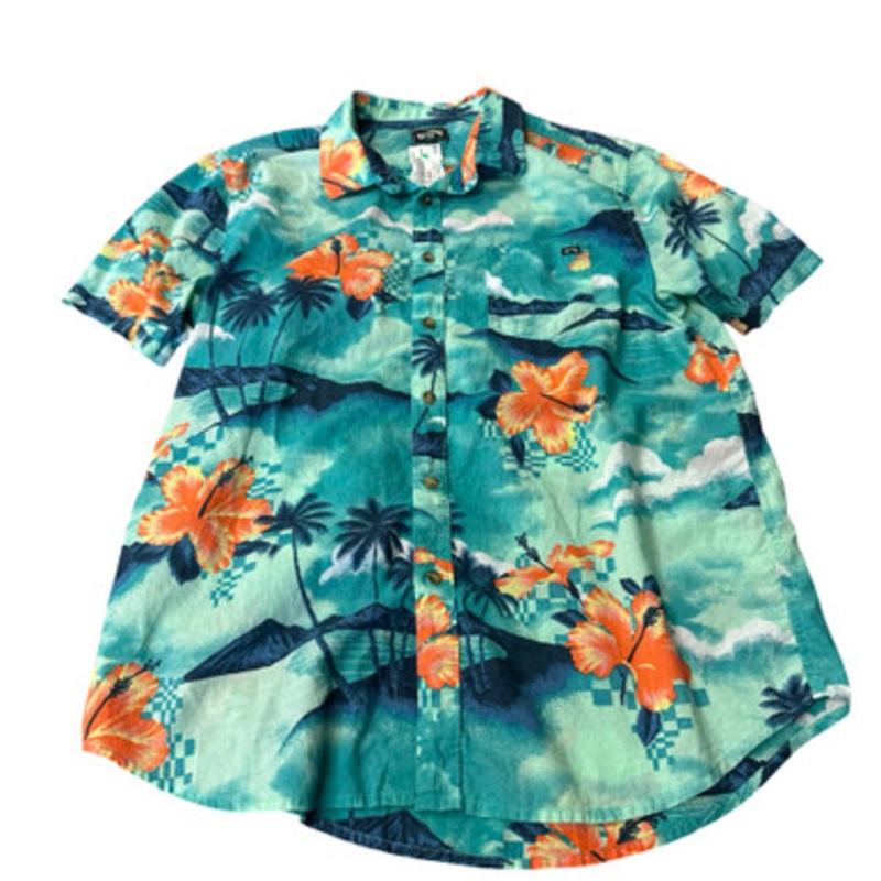 Used Billabong Mens Short Sleeve Top L/16-16.5