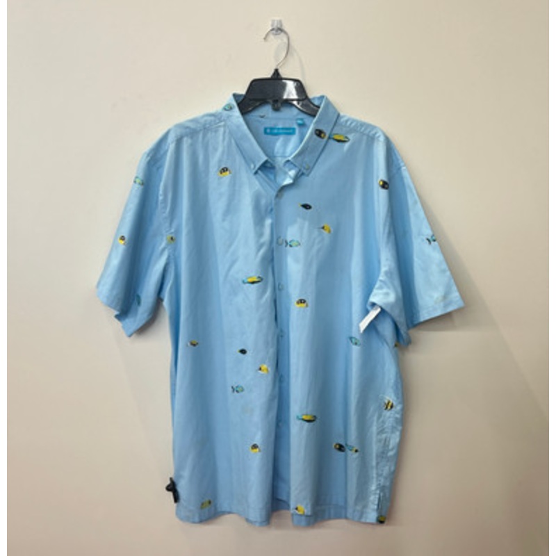 Used Tori Richard Mens Short Sleeve Top 2X/18-18.5