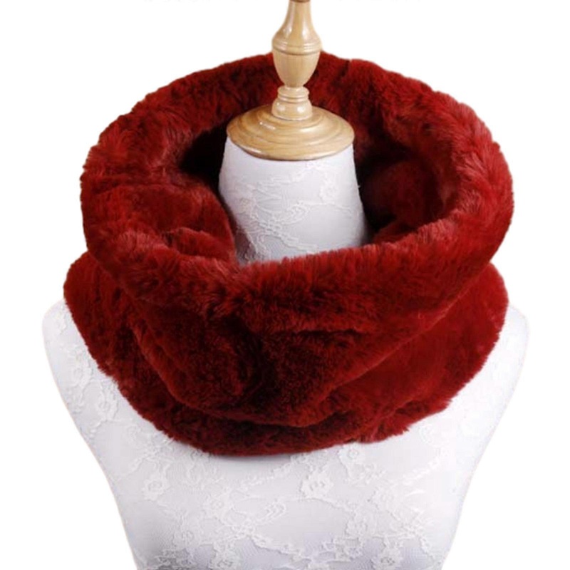 Faux Furs Snoods Scarf Neck Wrap Scarf Girls Autumn and Winter Warm Wears Shawl Fashionable Scarf Neck Gaiter  Burgundy | Fruugo SG