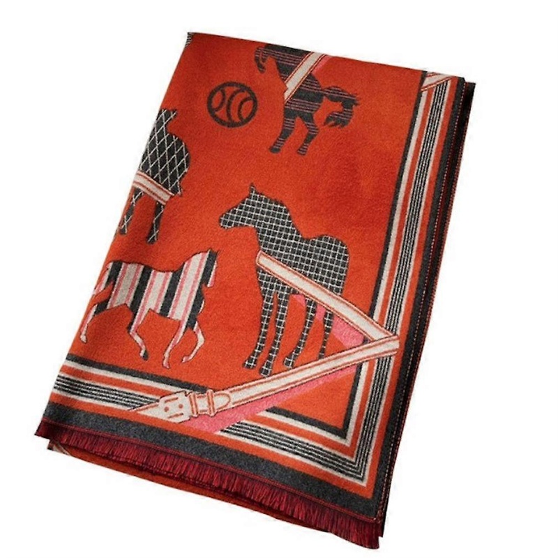 Pashmina Scarf with Horse Printing Winter Long Shawl Fashion Warm Thicken Wrap for Lady | Fruugo SG