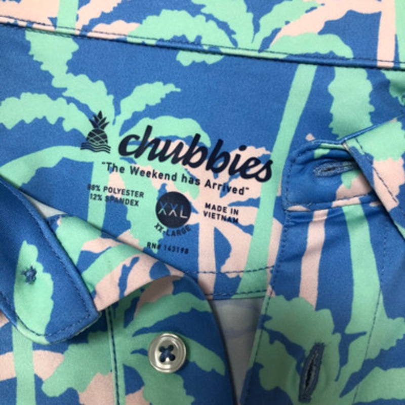 Used Chubbies Mens Short Sleeve Top 2X/18-18.5