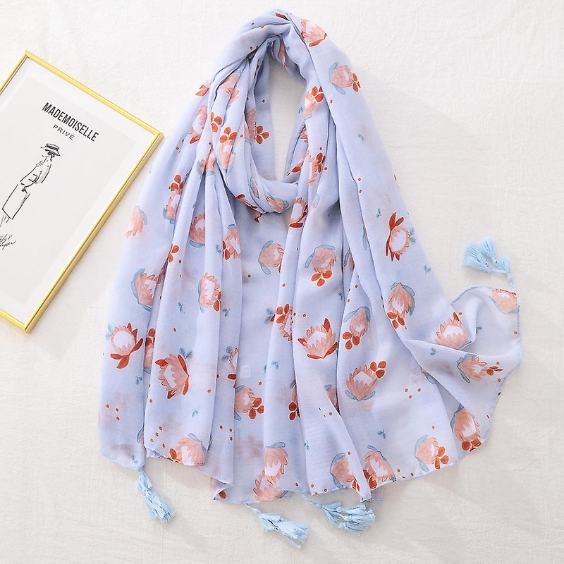 Women Scarf Shawl 2022 Spring Summer Cotton And Linen Printed Tassel Sun Protection | Fruugo SG