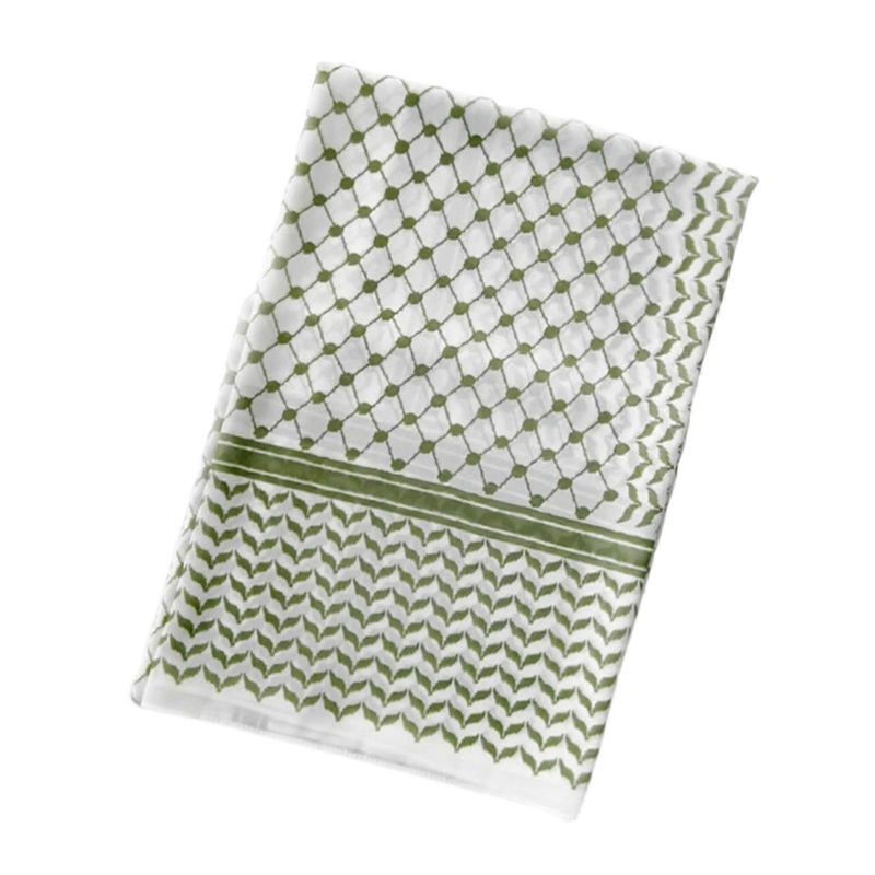 Muslims Hijabs Khimar Hijab Head Scarf Ethnic Checked Turban Headscarf Breathable Keffiyeh Headwrap Hijab Headcovering  Green | Fruugo SG