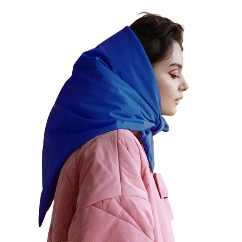 Puffer Hat for Female Headscarf Hat Warm Headwear Ear Flap Winter Shawl Comfortable Head Protective for Outdoor Activity  Royal Blue | Fruugo SG