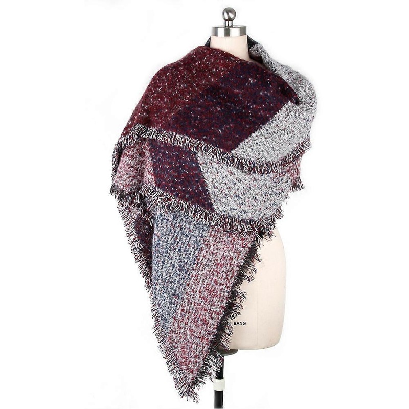 Winter Women’s Thick Warm Wool Pashmina Cashmere Stole Scarves Scarf Shawl Wraps  Fuchsia | Fruugo SG