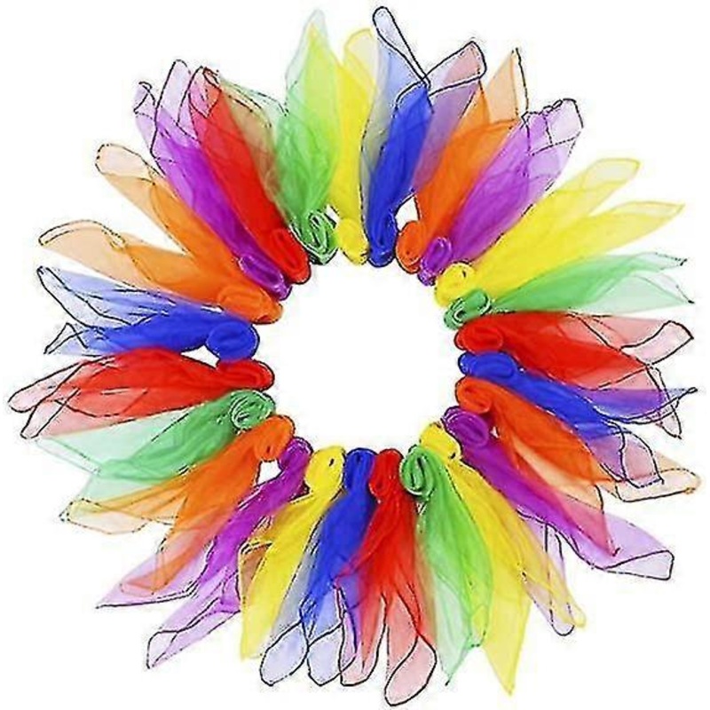 24pcs Juggling Scarves Dance Scarf Magic Scarves Musical Square Movement Scarves For Kids And Adults, 60 X 60 Cm In 6 Colors | Fruugo SG