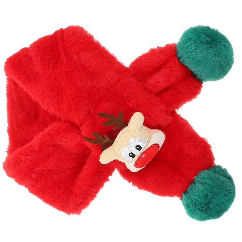 Children Scarf Warm Stretchy Cartoon Doll Design Red Long Rectangular 1Pcs Christmas Party Winter Days | Fruugo SG