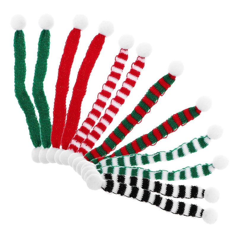 Holiday Season Mini Christmas Scarf Knit Style Assorted Color For Children And Collectors 12Pcs | Fruugo SG