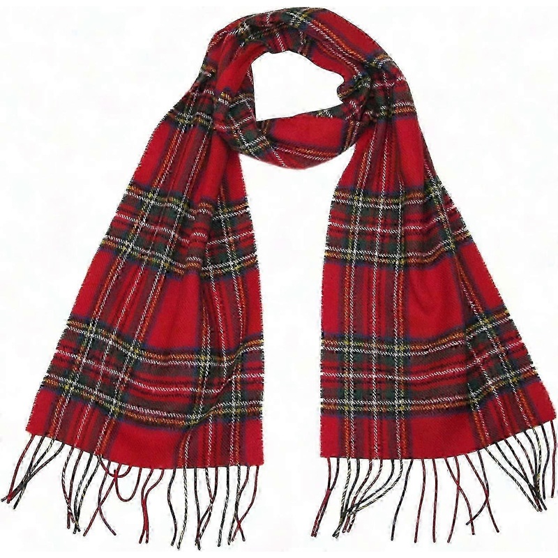Men’s And Women’s Pure Lambswool Tartan Scarf – 1 Piece Red Color | Fruugo SG