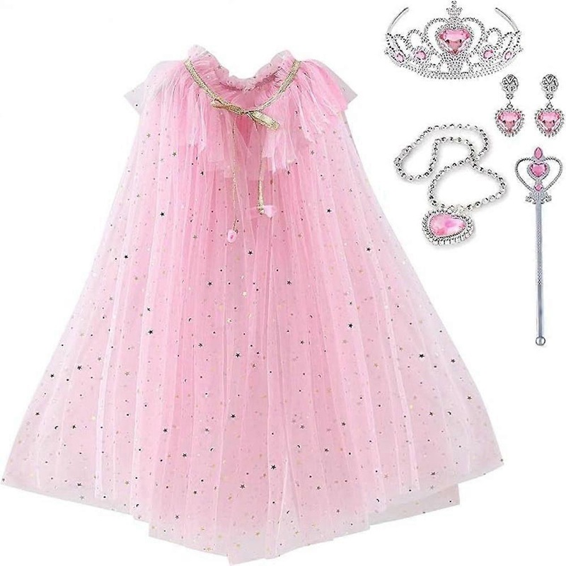 Princess Cape Set for Little Girls, Party Dress Up with Crown and Wand | Fruugo SG