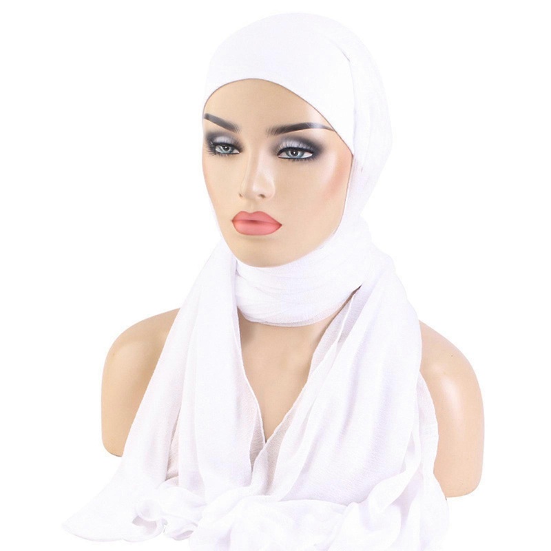 Scarf Turban for Women Shawl Hijab Head Wrap Comfortable and Fashionable Headscarf Colorful Shawl Hat  White | Fruugo SG