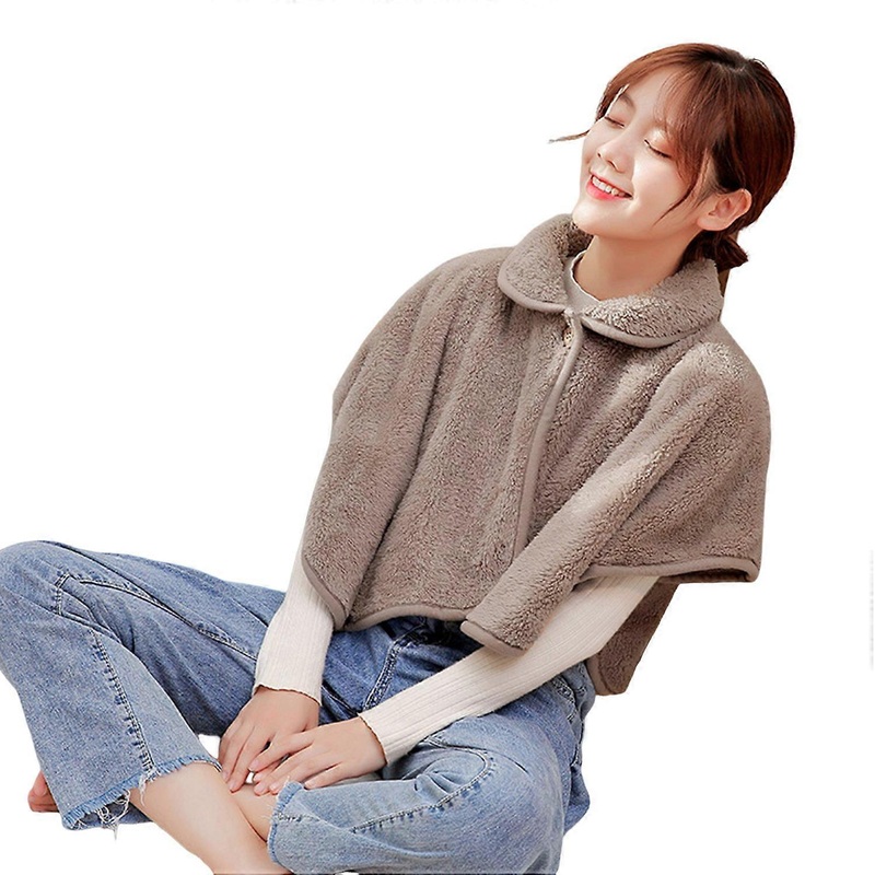 Winter Short Shawl Buttoned Lapel Collar Imitation Lamb Wool Solid Color Windproof Warmth Oversized | Fruugo SG