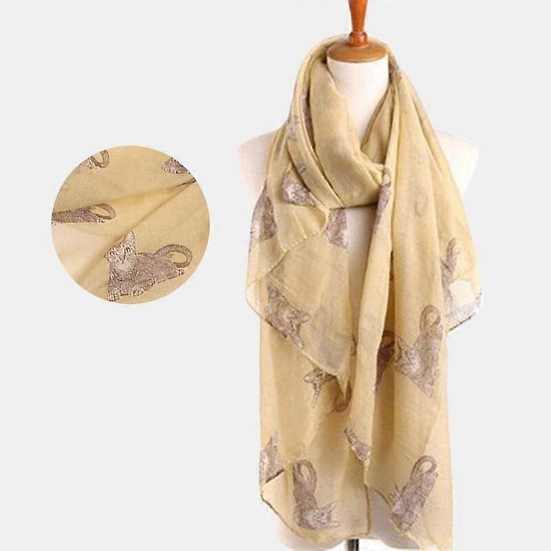 Women’s Cat Pattern Spring Scarf – Bali Yarn Fashion Accessory | Fruugo SG