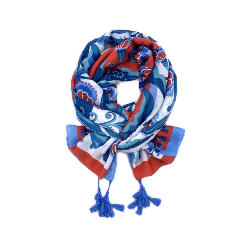 Women Scarf Shawl 2022 Spring And Autumn Vintage Printing Travel Sun Protection | Fruugo SG
