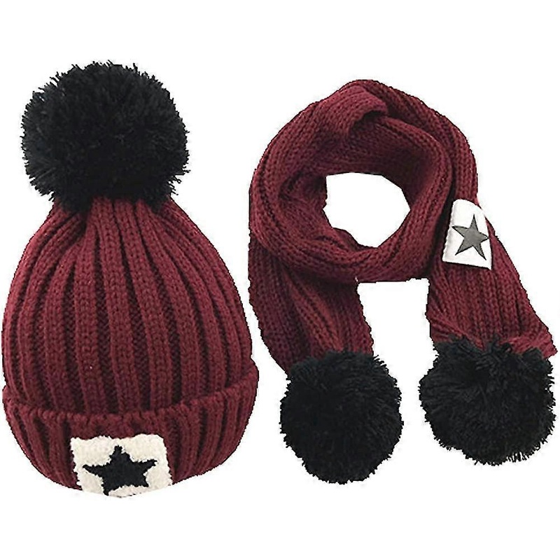 2pcs-children’s Scarves Hat Set Knitted Hat And Scarf Soft Warm Winter Acsergery Gift | Fruugo SG