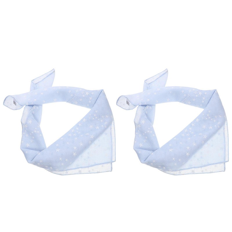 Blue Floral Scarves 2Set Square Scarves Neckwear For Camping Fashionable Accessory For Women | Fruugo SG