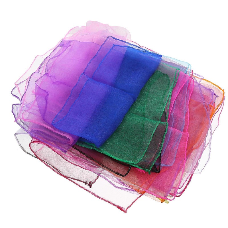Dancing Scarves Gradient Color Stage Props 60cm X 60cm Gauze Dance Performance 12Pcs | Fruugo SG