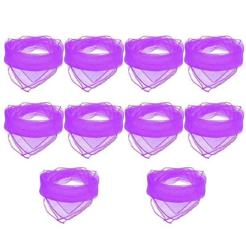 Silk Scarf Dance Performance Props Small Plain Scarves Purple 45x45cm Decoration 10Pcs | Fruugo SG