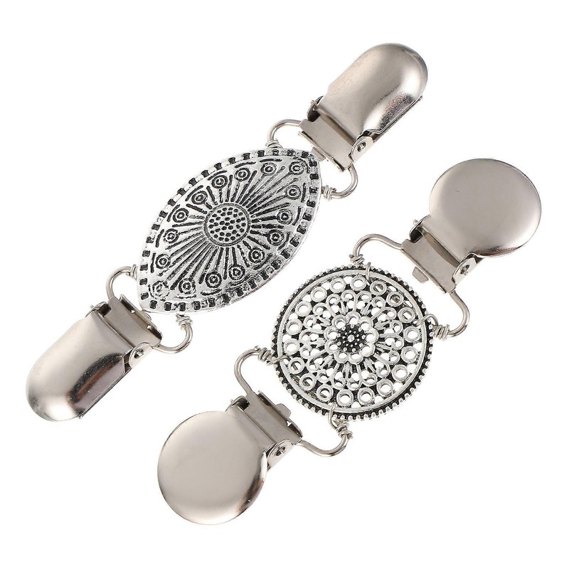 Vintage Shawl Clips Decorative Sweater Clips Zinc Alloy Not Easy to Deform Not Easy to Fade for Women Matching Sweater 2Pcs | Fruugo SG