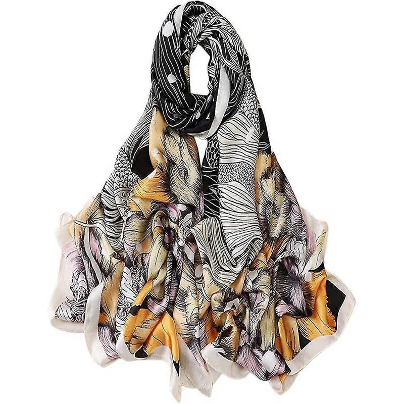 Women’s Satin Scarves Lightweight Ladies Long Shawl Wrap Silky Feeling Olaof Scarf | Fruugo SG