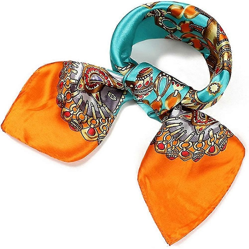 Womens 23.6 Inch Large Satin Silk Feeling Formal Square Neck Scarf Head Hair Olaof Scarfs Wraps 60x60cm | Fruugo SG