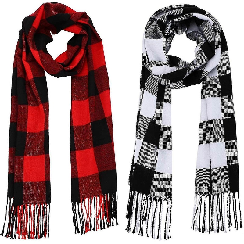 2 Pieces Warm Tartan Plaid Checked Women Winter Scarf And Wraps Unisex | Fruugo SG