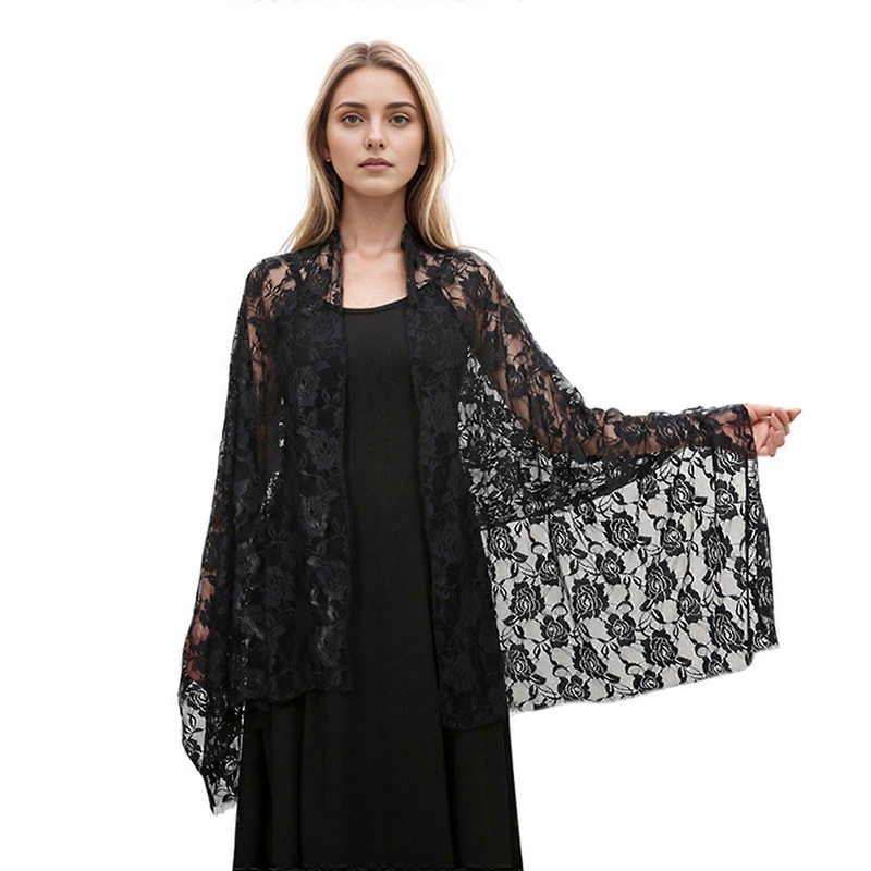 Faith Expression Shawl Ceremony Shawl Traditional Vintage Shawl Rose Decoration for Devotional Use  Black | Fruugo SG