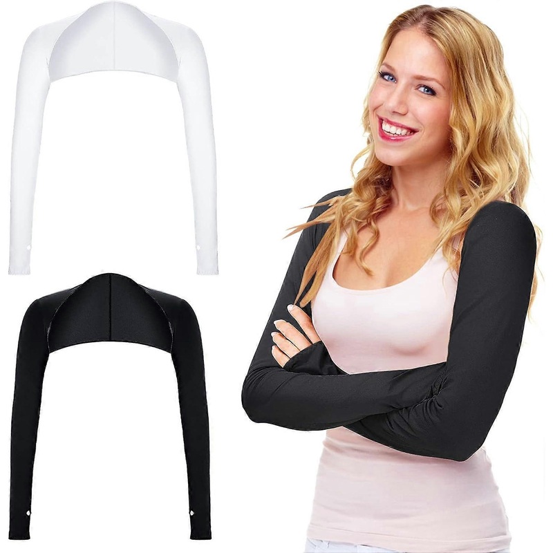 Pack of 2 UV Protection Bolero Women’s Sun Protection Scarf Arm Warmers Ice Silk Cooling Scarf Arm Cuffs with Finger Holes Fingerless Gloves Sleeves | Fruugo SG